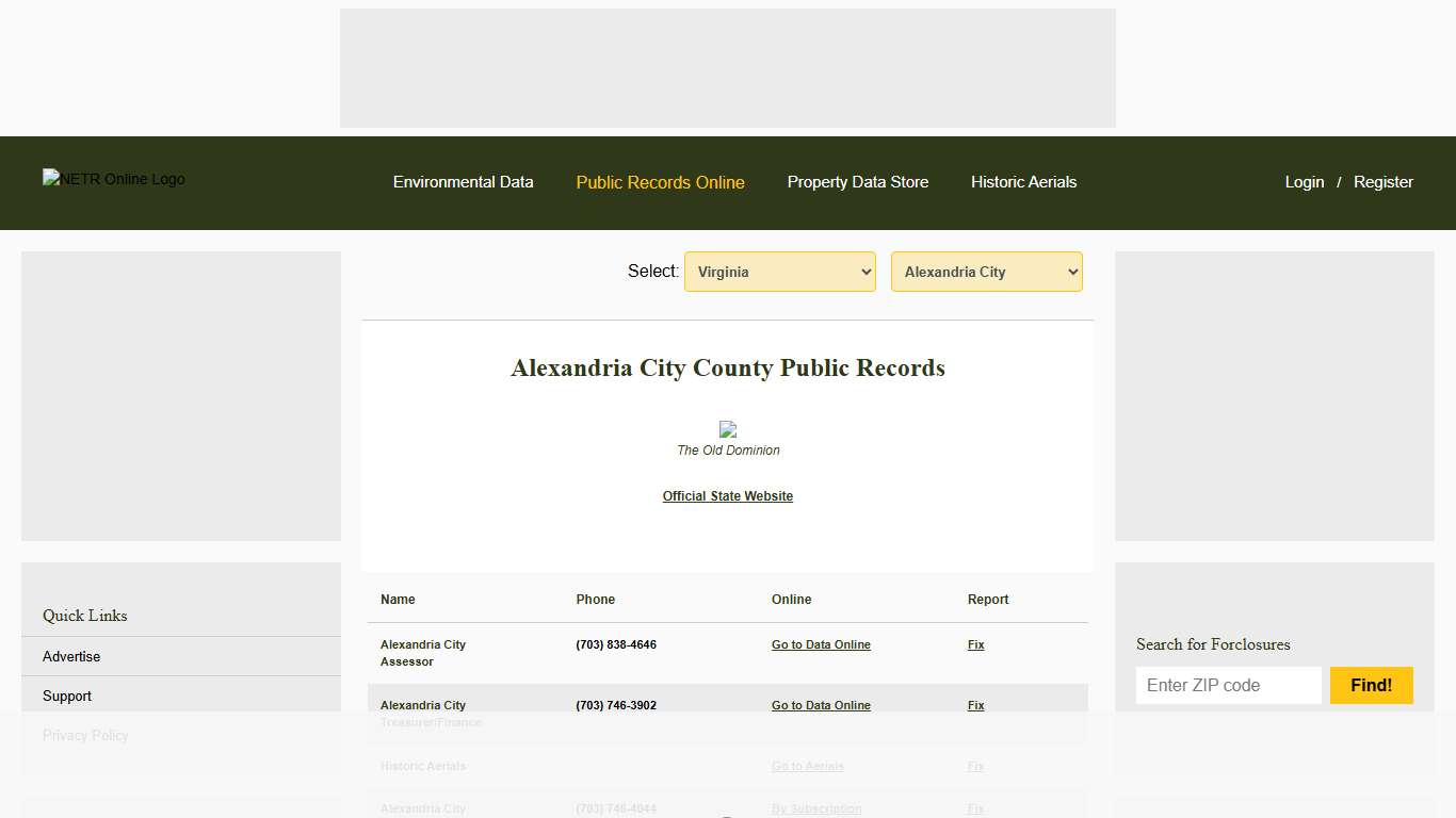 NETR Online • Alexandria City • Alexandria City Public Records, Search Alexandria City Records, Alexandria City Property Tax, Virginia Property Search, Virginia Assessor