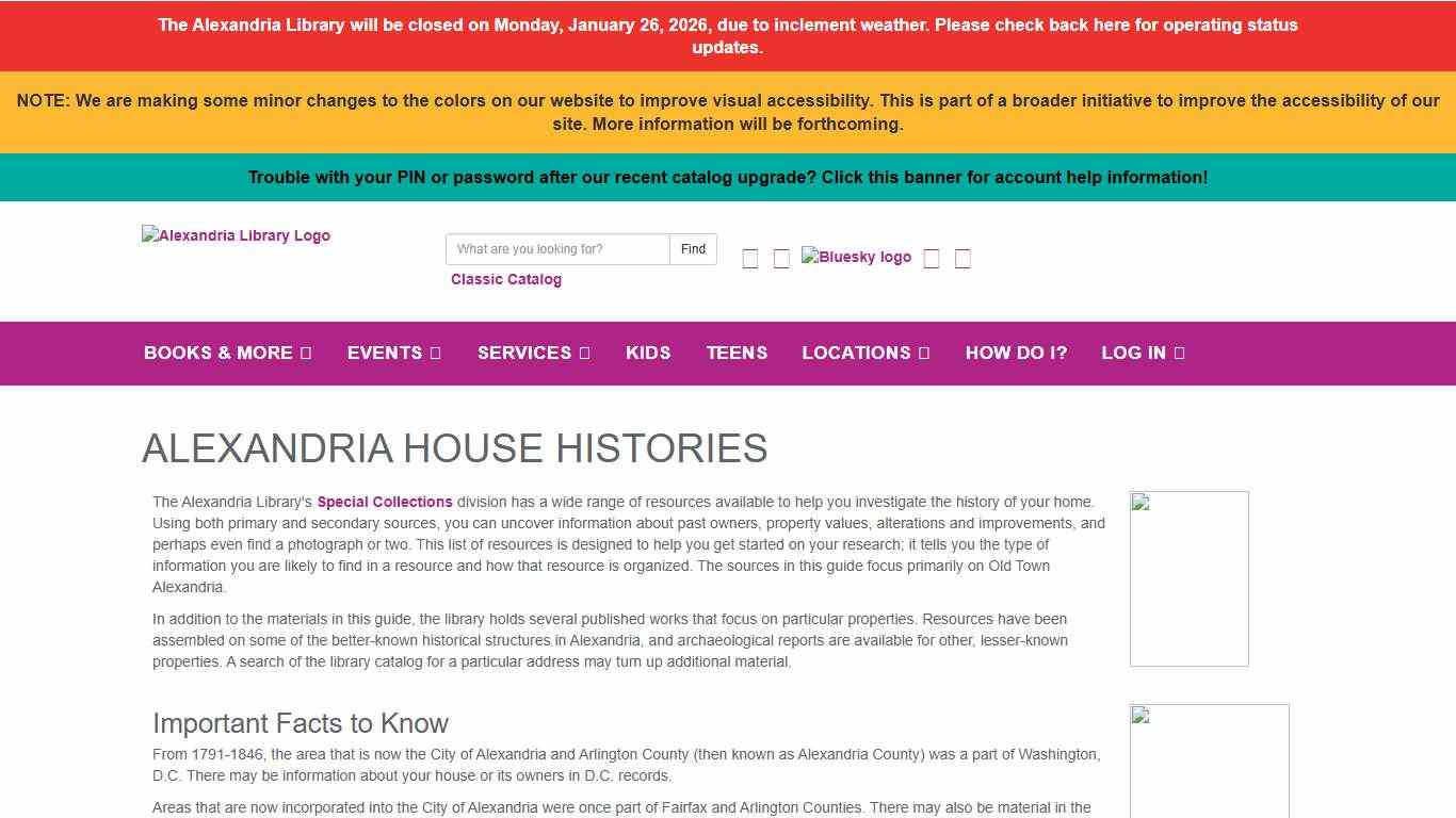 Alexandria House Histories - Alexandria Library